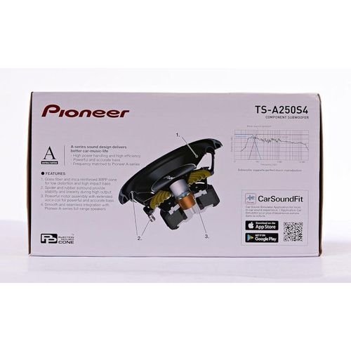 مضخم صوت TS-A250S4 مقاس 10 بوصات، ملف صوتي واحد، 4 أوم - الصورة 2