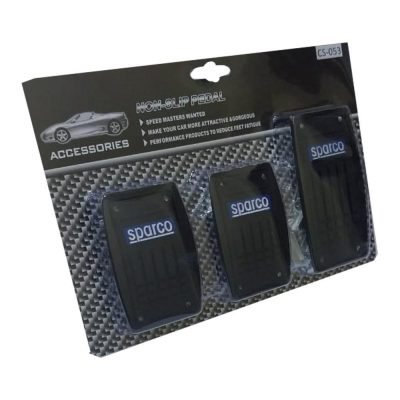 طقم أغطية دواسات عالمية سوداء من Spaarco CS-053، مكون من 3 قطع، أغطية لدواسات الوقود والفرامل