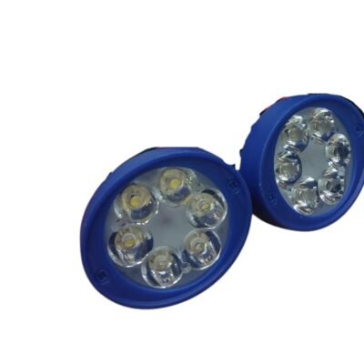 مجموعة فانوس LED، قطعتان، 6 مصابيح LED، بلاستيك أزرق، إضاءة قوية
