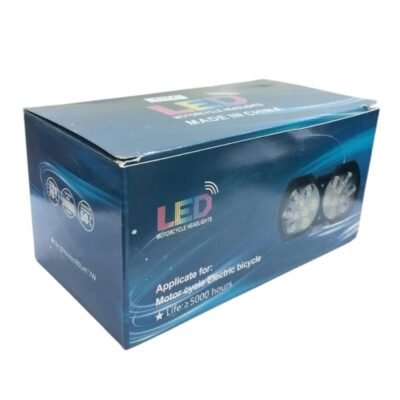 فوانيس LED مزدوجة 18 LED شكل شفاف إضاءة بيضاء للدراجات النارية والسيارات 12 فولت