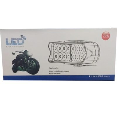 فانوس LED أبيض بتصميم عصري شفاف 16 LED 12V 24W بمدة تشغيل 50000 ساعة