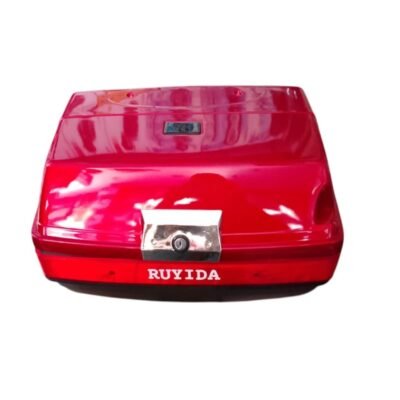 RUYIDA Motorcycle Rear Bag – Red – with Safety Key – Suitable for All Models Motorcycle Rear Box
