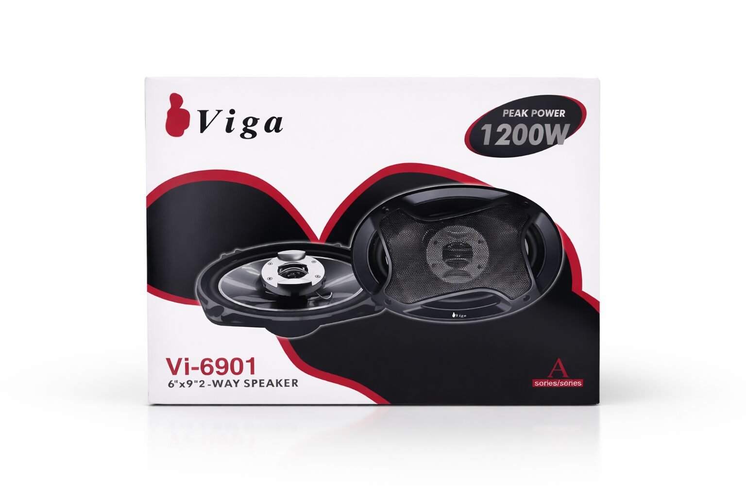 VI-6901 6x9 inch Oval Car Speaker – 1200W Peak Power – Powerful and Clear Sound – Pair of Speakers