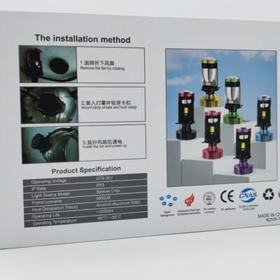 مصابيح أمامية LED Y7D H4، 5000 لومن، طقم مصابيح أمامية LED، أبيض،  بمعيار IP65، عبوة من قطعتين (H4)