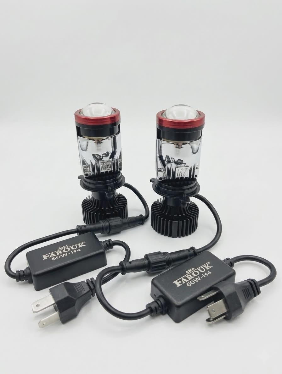 مصابيح أمامية LED Y7D H4 ، واط 5000 لومن، طقم مصابيح أمامية LED، أبيض،بمعيار IP65 ، عبوة من قطعتين (H4) - الصورة 4