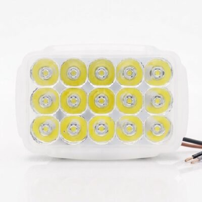 فوانيس LED بيضاء حديثة الشكل 15 LED 12V 15W مع عمر تشغيل 50000 ساعة – شكل مربع
