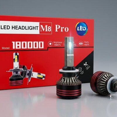 مصابيح أمامية للسيارة بتقنية LED 880،  لومن – 120 واط – لمبة M8 LED 880، سطوع فائق 500%