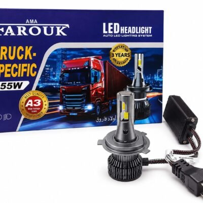 مصابيح أمامية LED H4 للسيارة، – 55 واط – لمبة إضاءة أمامية LED H4 A3، فائقة السطوع