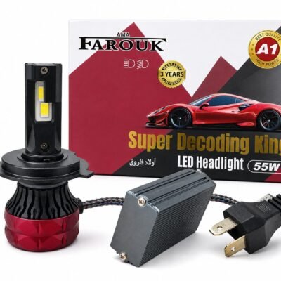 مصابيح أمامية LED H4 للسيارة، – 55 واط – لمبة إضاءة أمامية LED H4 A1، فائقة السطوع
