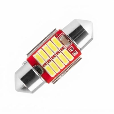 مصباح LED فائق السطوع بـ 10 وحدات SMD، مصباح سقف داخلي عالمي للسيارة، مصباح قراءة داخلي مع حامل (قطعتان، ضوء أبيض، 5 واط)…