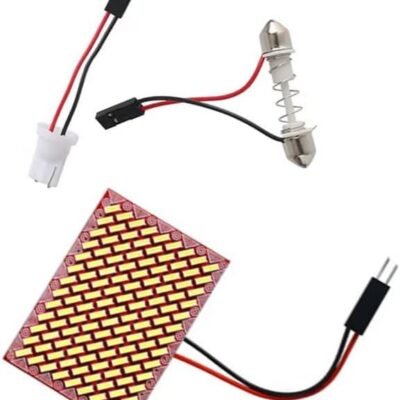 مصباح LED، إضاءة داخلية للسيارة للقراءة، شريحة مصباح LED لجميع السيارات، إضاءة LED ساطعة ودائمة، توفر لك الإضاءة المثالية للقراءة أو العمل في سيارتك (شريحة SMD، 117 مصباح LED، 1
