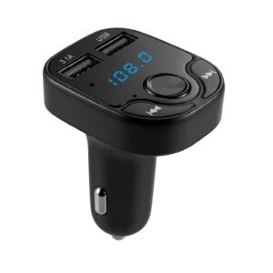 شاحن سيارة بمنفذي USB – موزع طاقة للسيارة مزود بزر تحكم