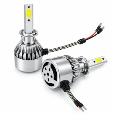 مصابيح أمامية للسيارة H1 C6 LED – قدرة 18 واط، إضاءة ساطعة، طقم من مصباحين